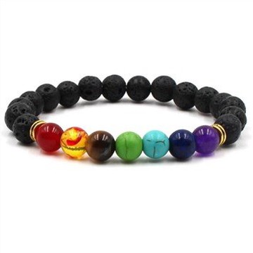 Bracciale con pietre chakra naturali