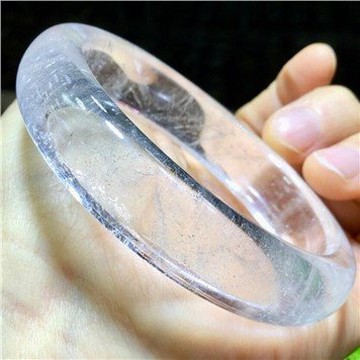 Bracciale in quarzo trasparente naturale