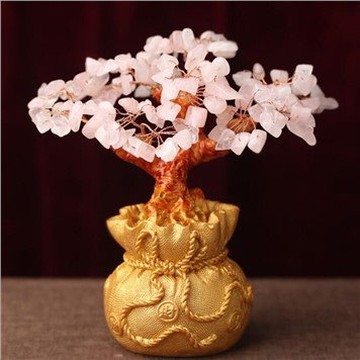 Albero di cristallo di quarzo rosa naturale