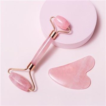 Stikka tal-Massaġġ tar-Roller tal-Kwarz Rose Naturali