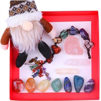 Jólagjöf 7 Chakra Natural Crystal til hugleiðslu