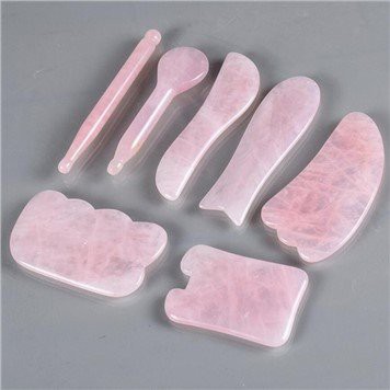 Natural Rose Quartz Crystal Scraping Board
